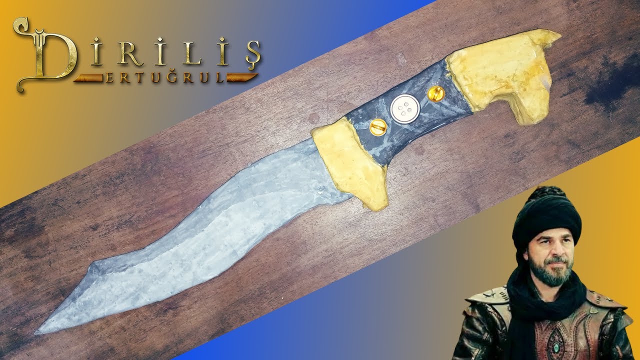 how to make Ertugrul Ghazi Dagger with cardboard | IYI | Creations Of Taha