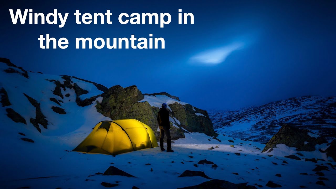 3 days solo trip to Dovre National Park. Day1: Windy tent camp, snowstorm and no sleep!
