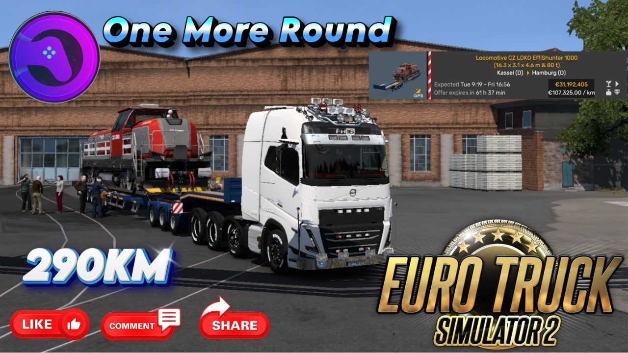 Can This Volvo Handle 80 Tons? 🚂 Heavy Locomotive Delivery|#ets2| #gaming | #volvotrucks