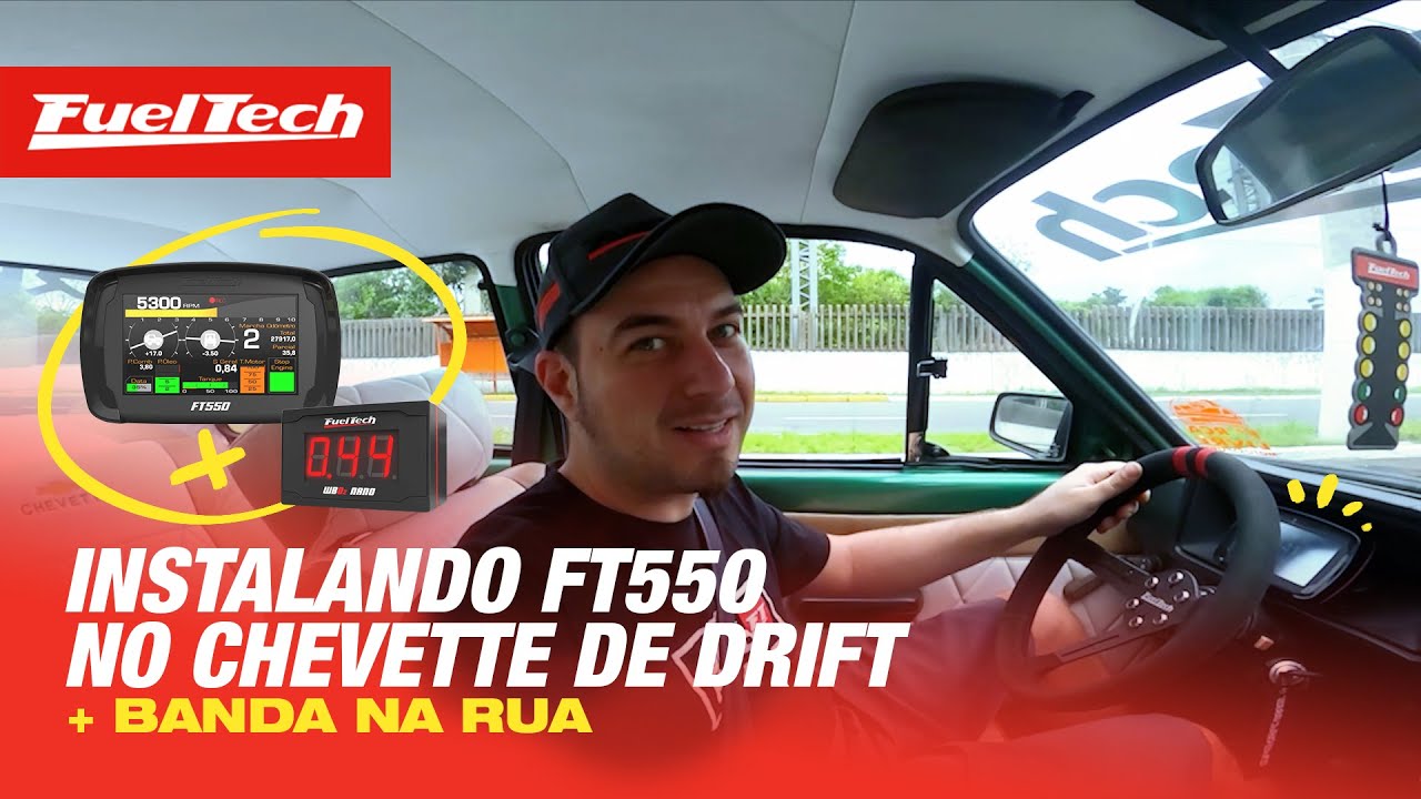 Instalando FT550 no Chevette carburado de Drift + banda na rua