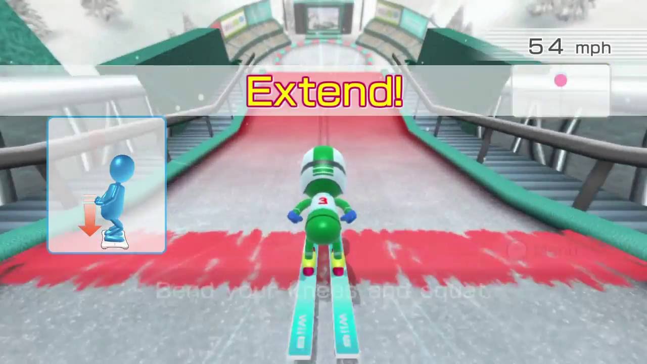 BALANCE GAMES ~ SKI JUMP ~ BEGINNER ~ 2.0 METs ~ Wii FIT U - No Commentary 1AL