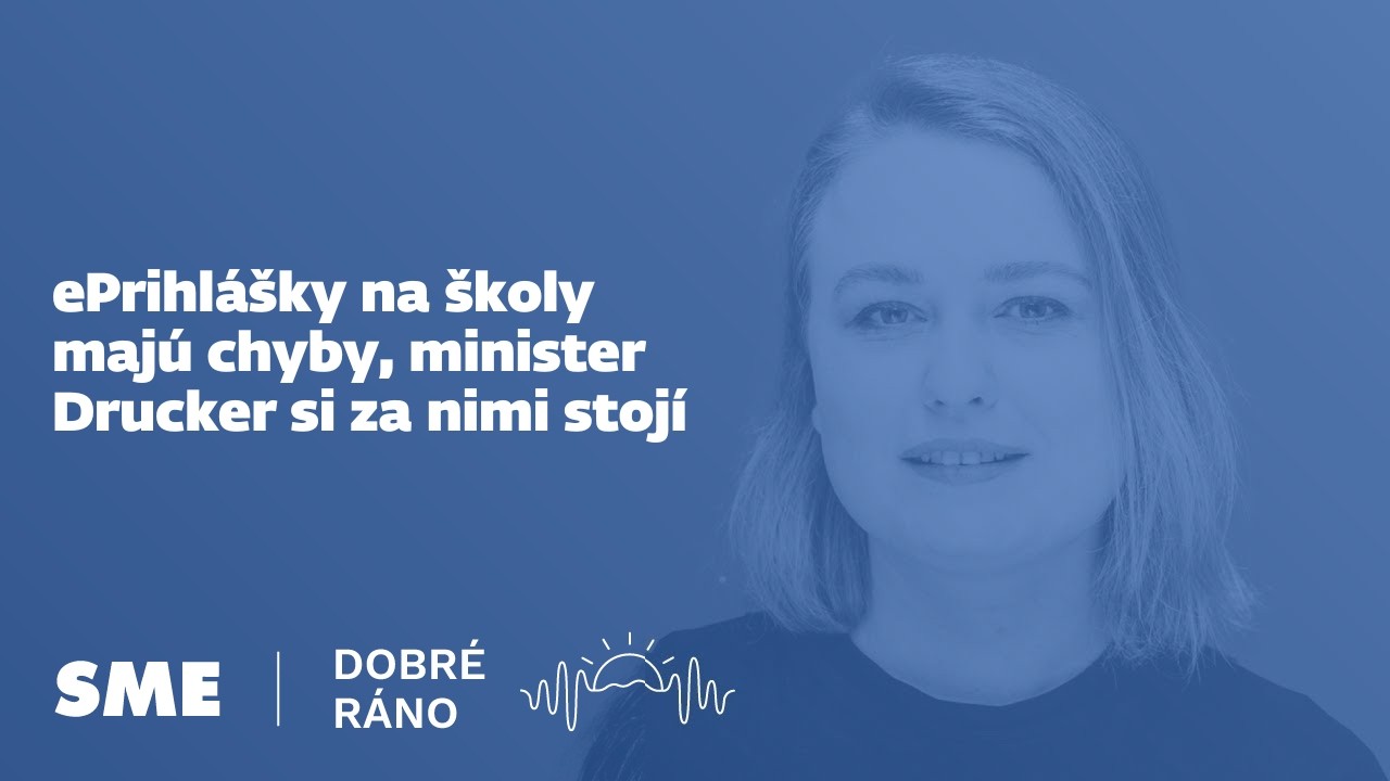 Dobré ráno: ePrihlášky na školy majú chyby, minister Drucker si za nimi stojí (16. 2. 2026)