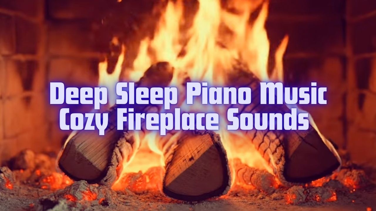 Deep Sleep Piano Music, Cozy Fireplace Sounds | Relaxing Music for Sleep, Stress Relief & Meditation