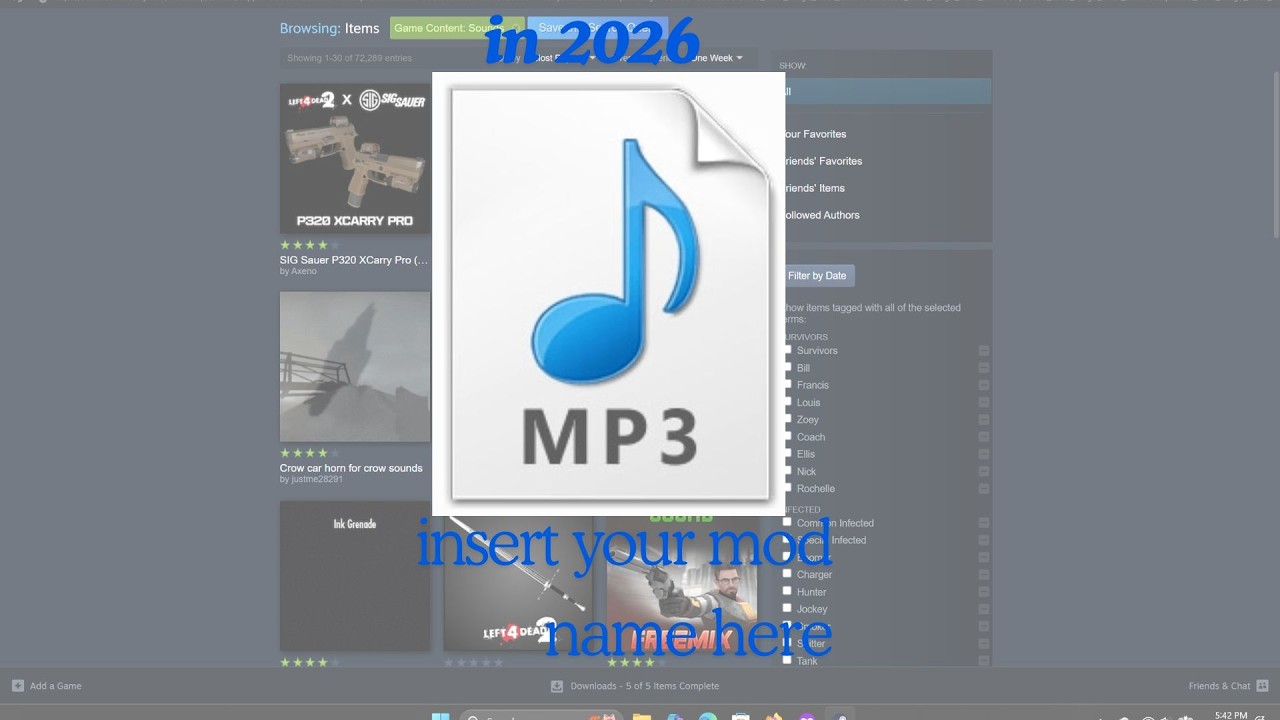 HOW TO MAKE A SOUND/AUDIO MOD FOR LEFT 4 DEAD 2