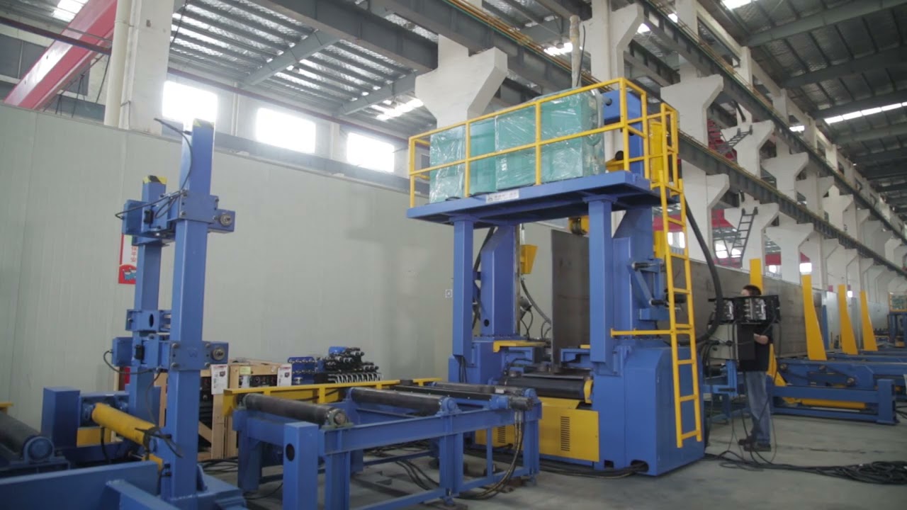 H Beam Assembling Welding Straightening 3 in 1 Machine