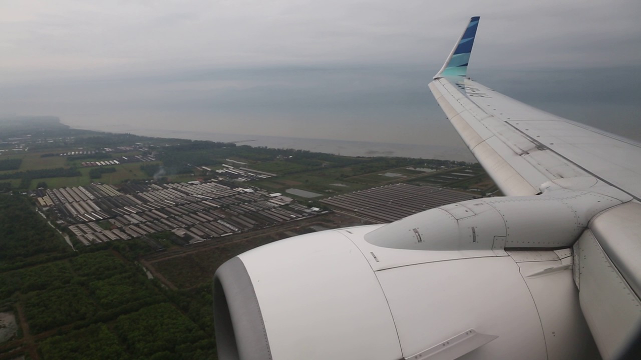Garuda Indonesia PK-GFT landing at Kualanamu Airport in Medan