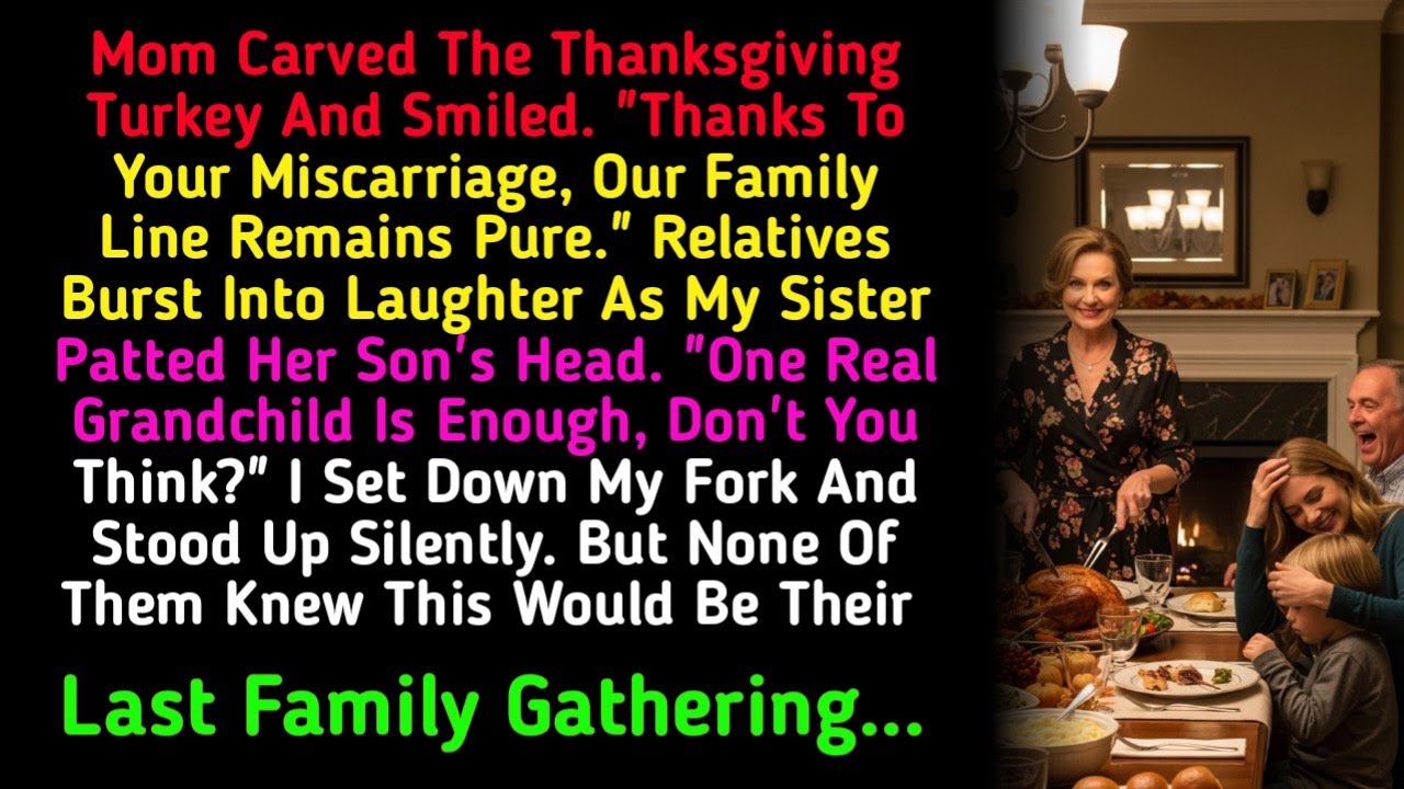 Mom Carved The Thanksgiving Turkey And Smiled. 