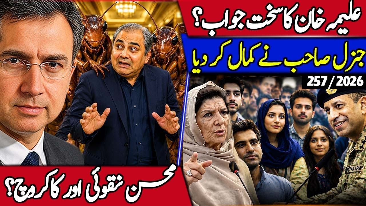 Aleema Khan&rsquo;s Strong Response but..? DG ISPR is Gen or a Comedian? Mohsin Naqvi&rsquo;s Pak Cockroaches? 