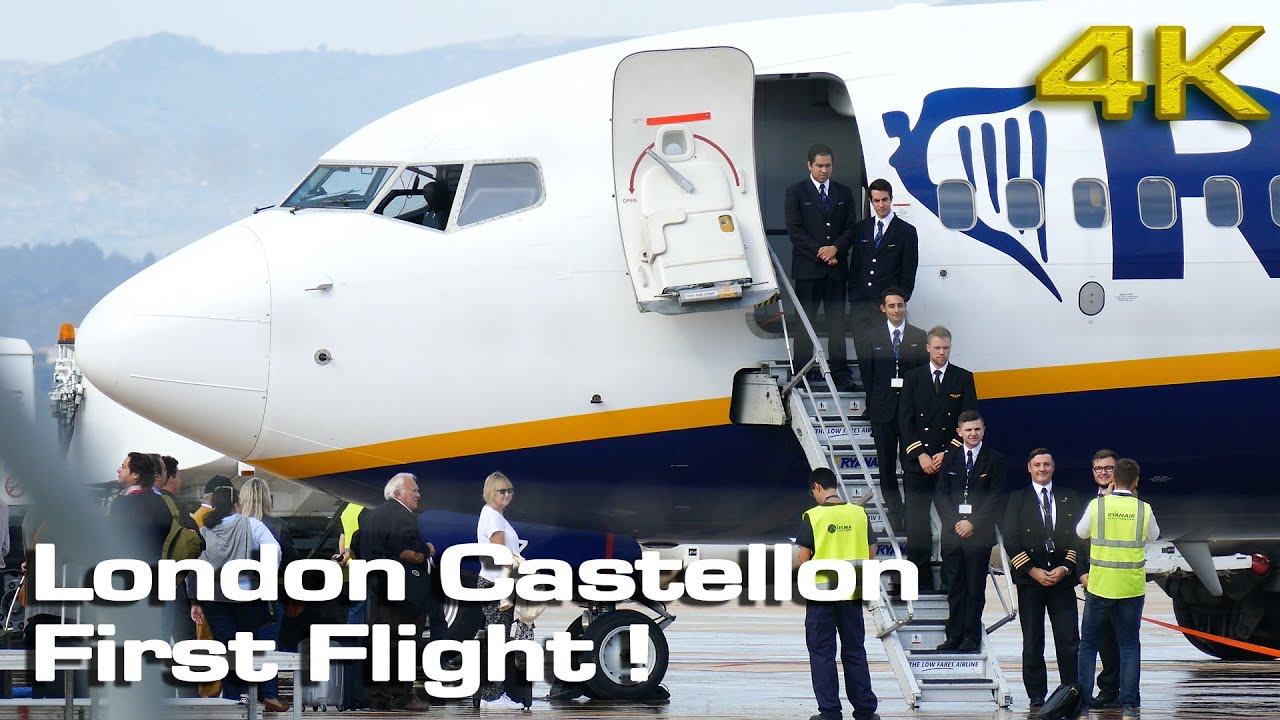 RyanAir First Flight London-Castellon !!! [4K]