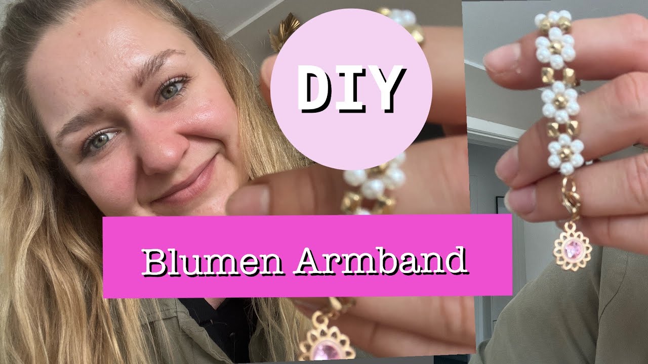 👉 DIY Blumenarmband 🌸 Perlenarmband selber machen