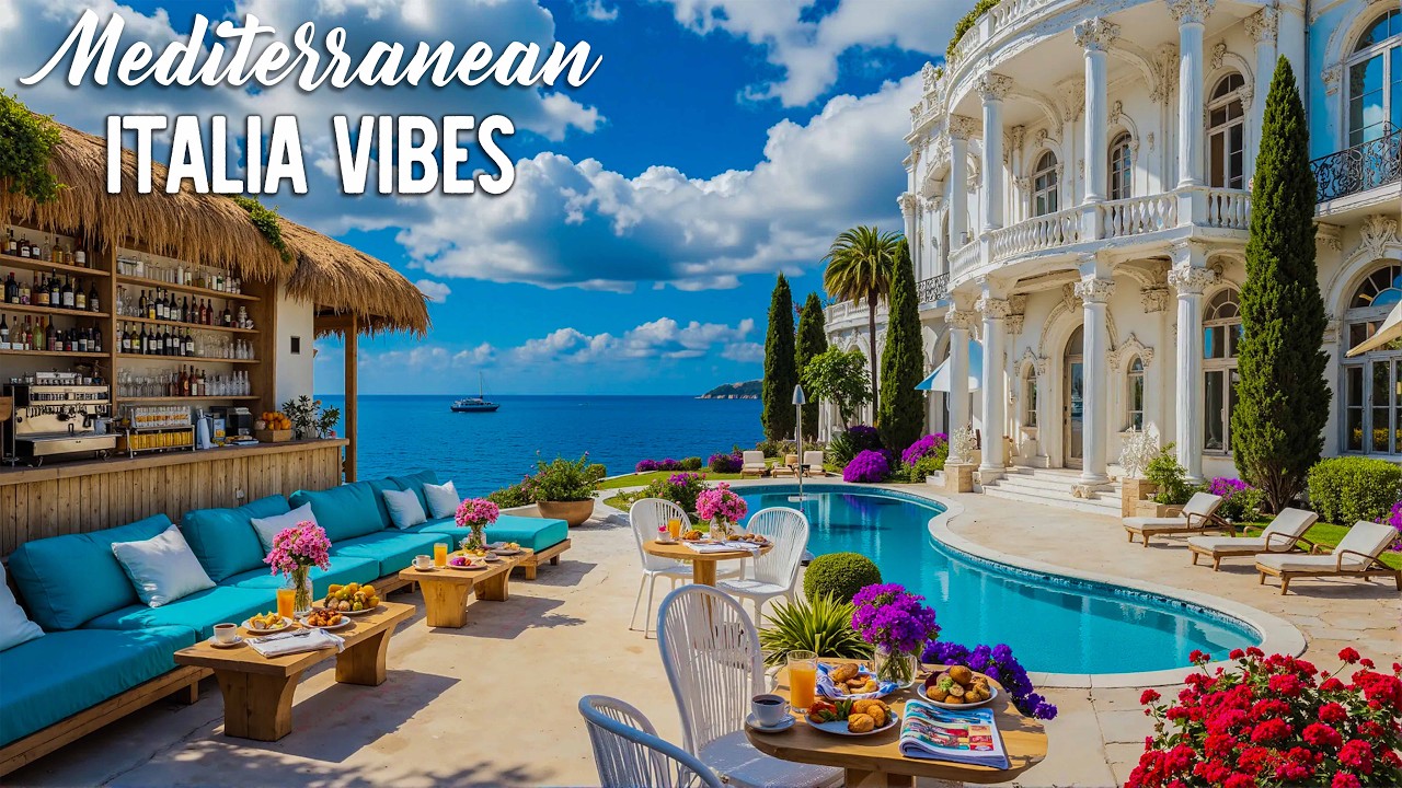 🌊 Serene Mediterranean Italy 🇮🇹 Amalfi Coast & Lake Como Ambience 🎶 Gentle Guitar Escape
