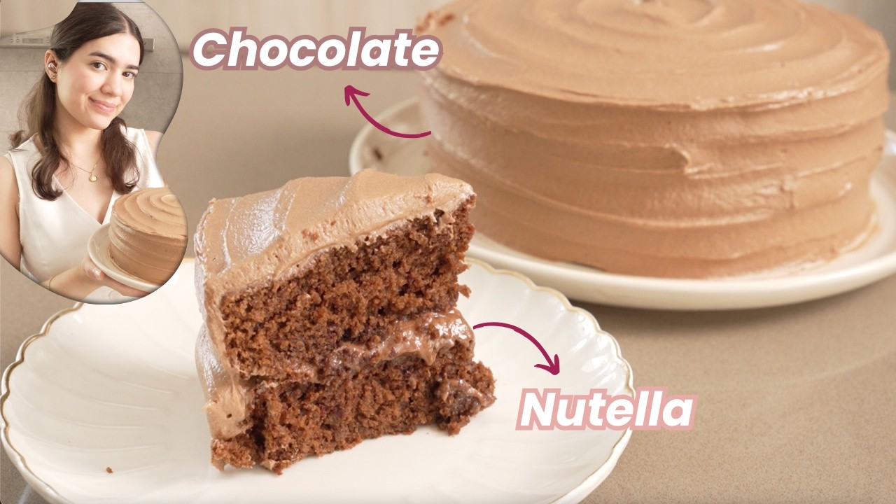 Torta Choco Nutella | Bizcocho chocolate húmedo y esponjoso | Più Dolce con Andrea