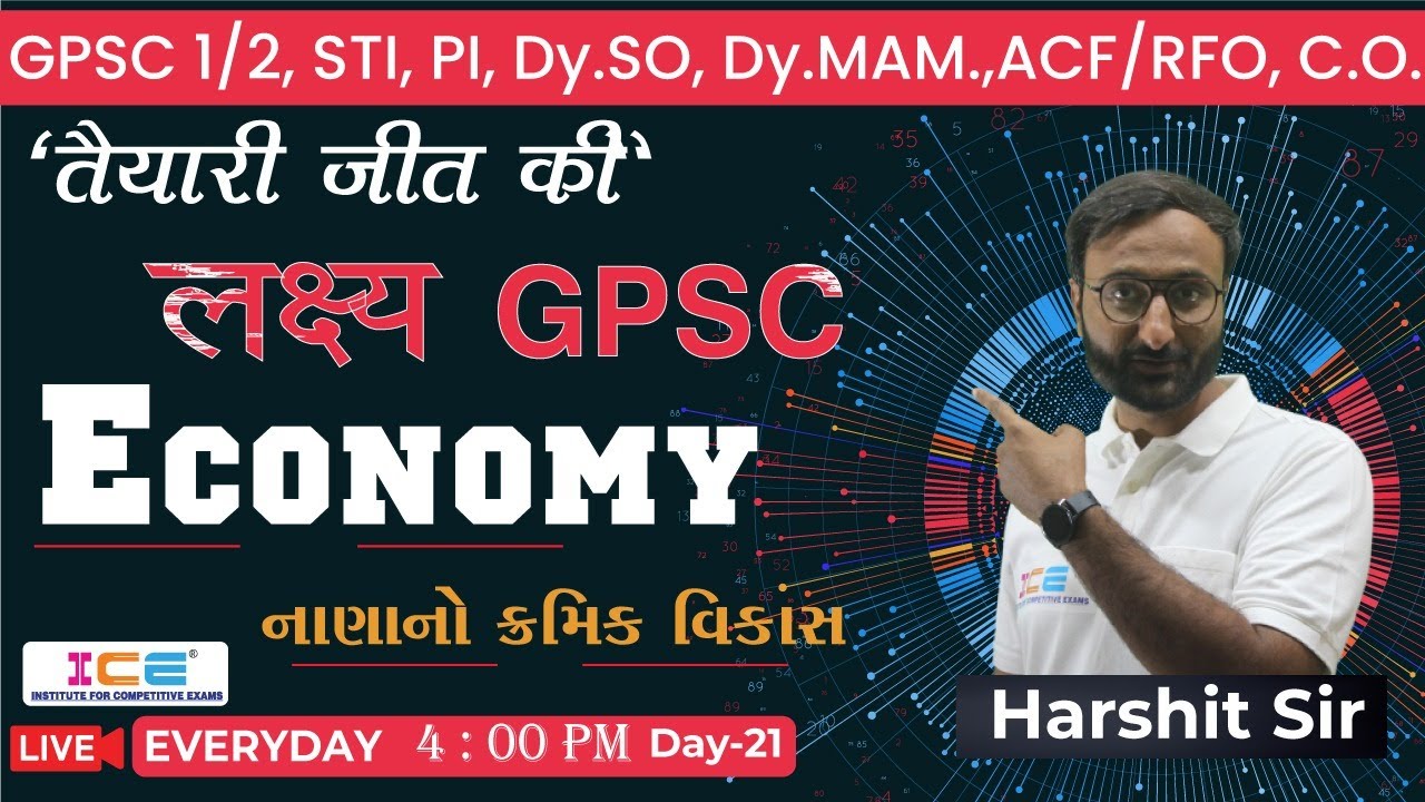 लक्ष्य GPSC || ECONOMY || નાણાનો ક્રમિક વિકાસ || #LIVE 4 PM || D.20