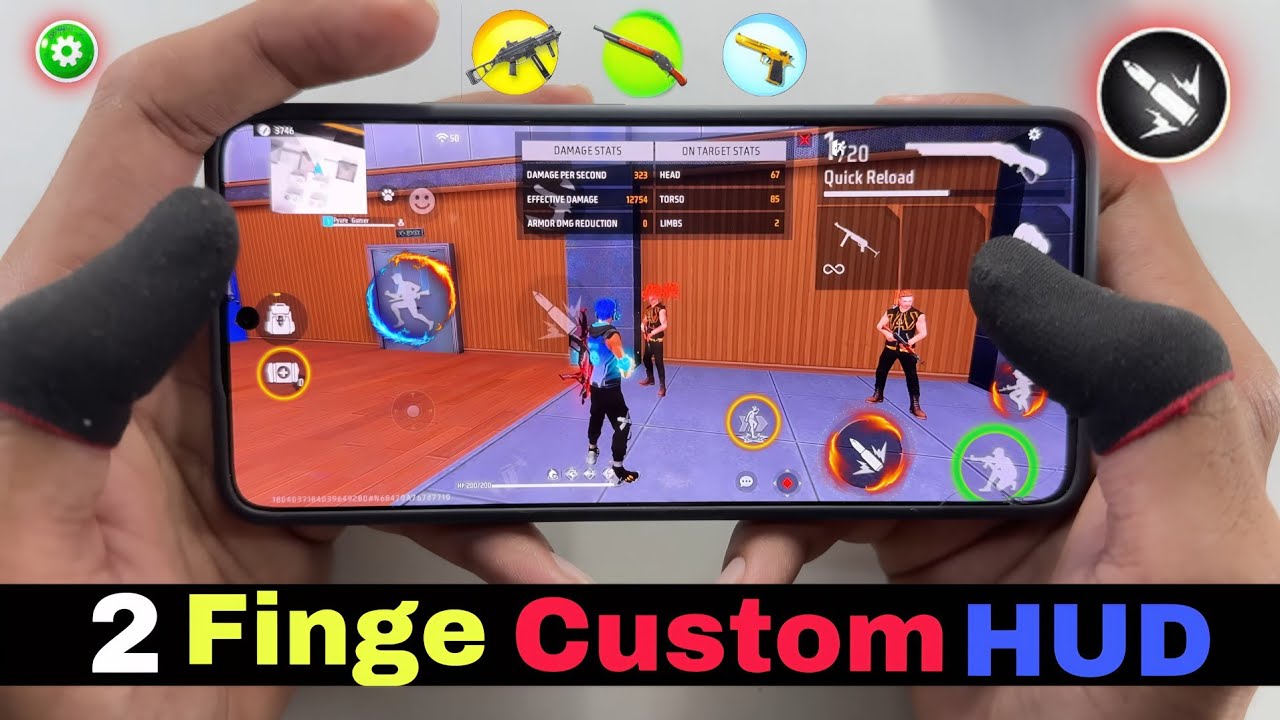2 finger custom hud free fire code | 2 finger custom hud code