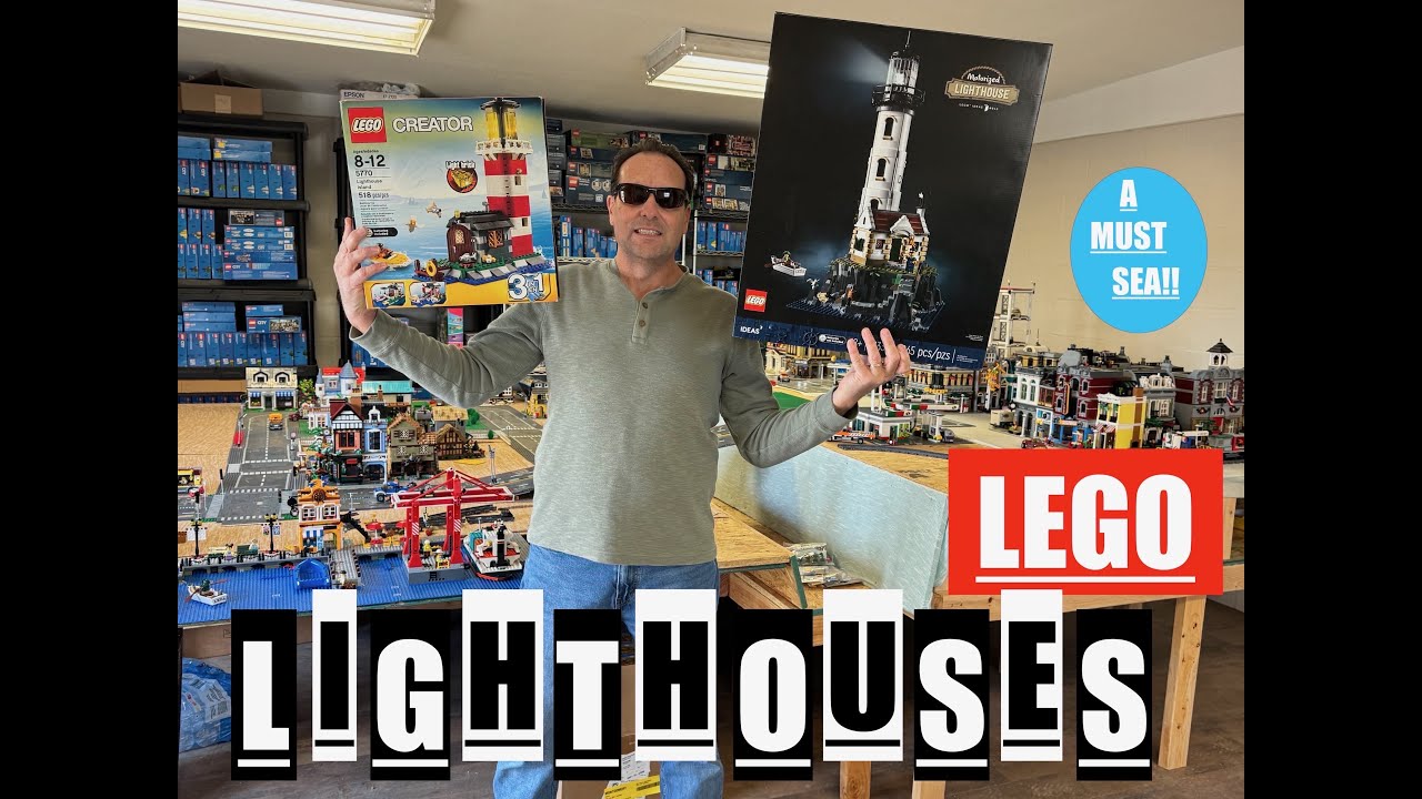 Lego Ideas Motorized Lighthouse #21335 Review and Lego Creator 3 in 1 Lighthouse Island #5770 Review