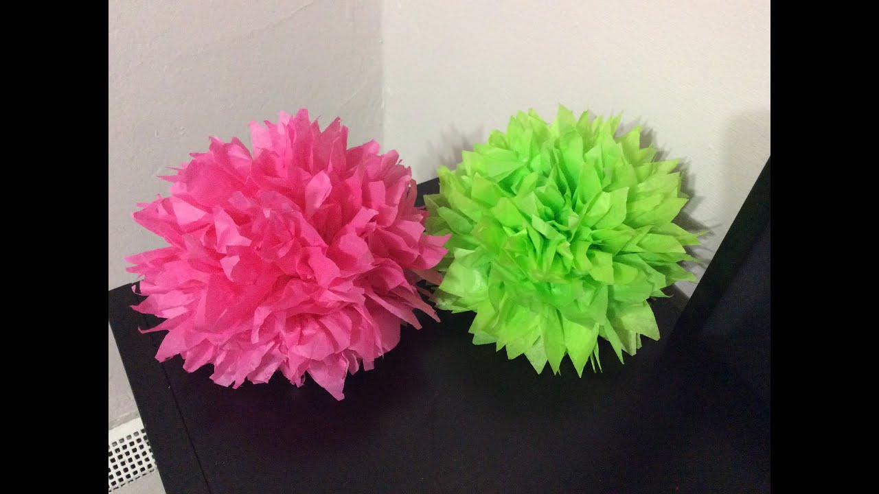 POMPONES DE PAPEL CREPE | SUPER FACIL