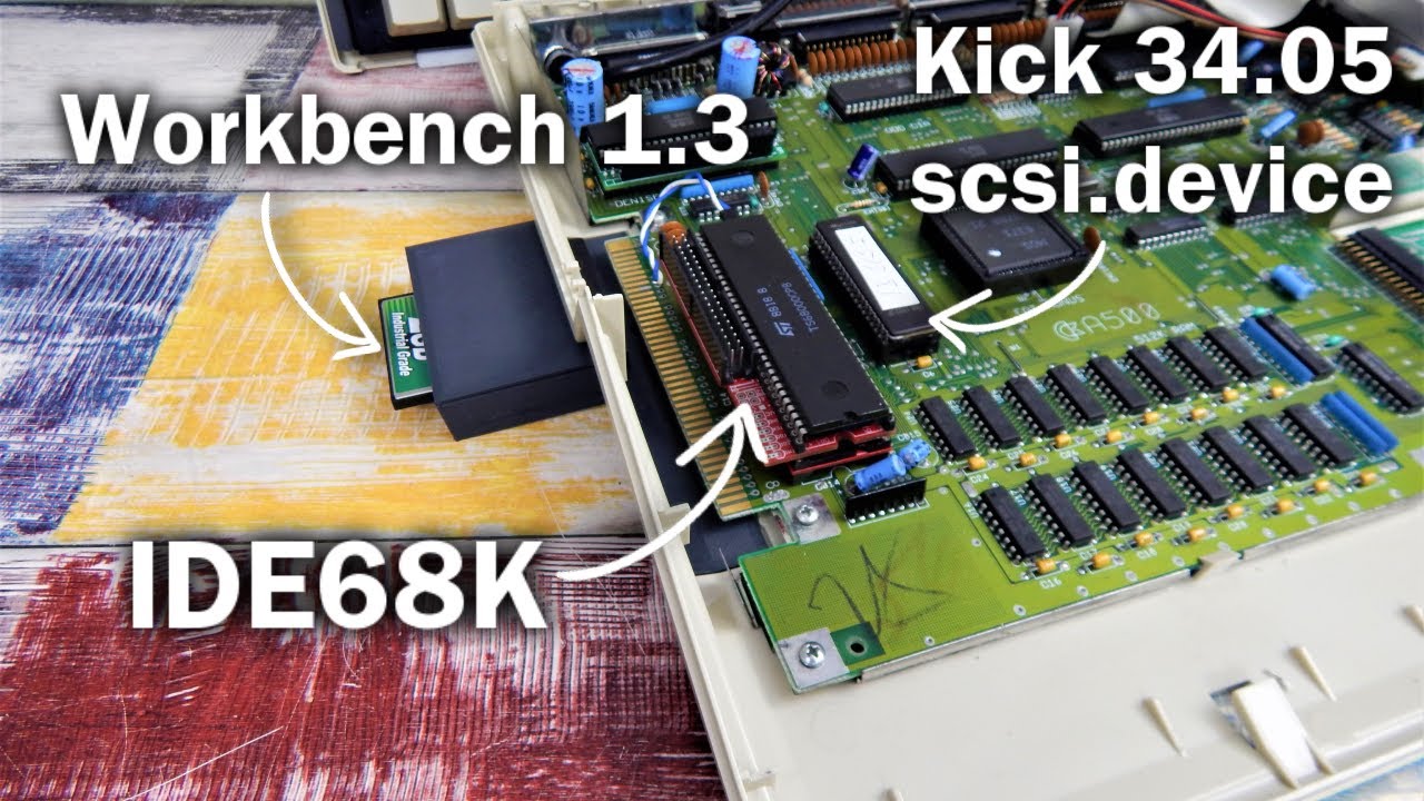 Building an IDE68K then patching Kickstart 34.05 (1.3) to boot Workbench 1.3