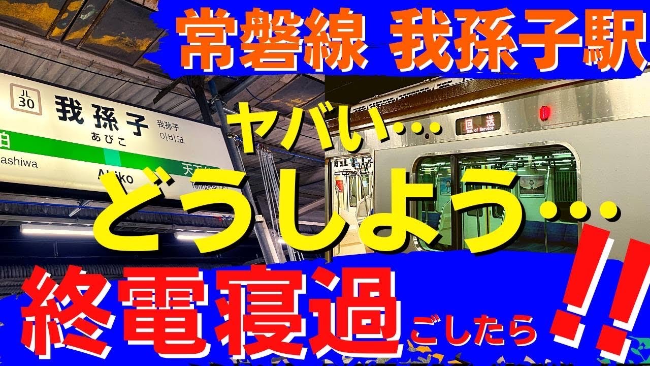 【終電寝過ごし検証シリーズ】vs 常磐線我孫子駅