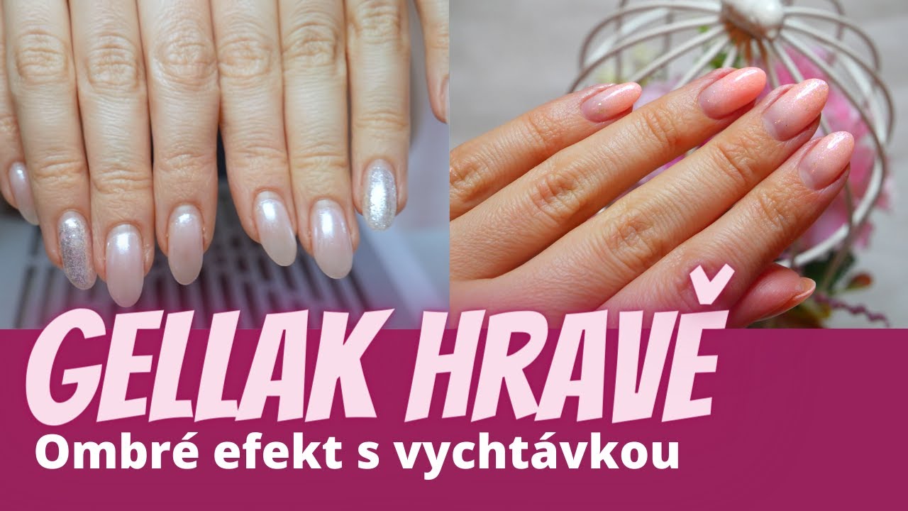 💅 JAK NA GELLAK HRAVĚ DOMA | JEMNÉ TŘPYTIVÉ OMBRÉ | JAK DĚLAT NEHTY DOMA |