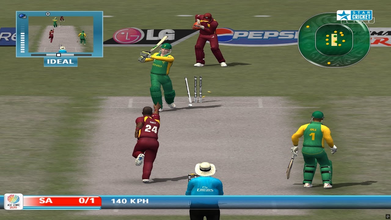 ЮЖНАЯ АФРИКА против ВЕСТ-ИНДИИ | ICC CWC 2011 | EA SPORTS CRICKET