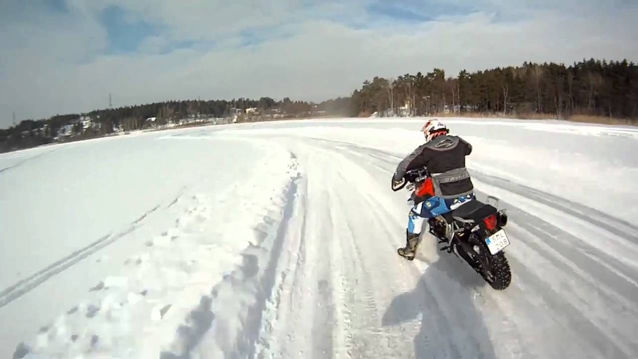 Triumph Tiger 800XC on ice