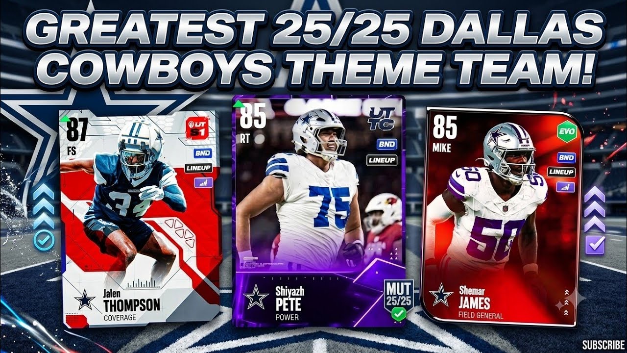 **НОВИНКА** ЛУЧШЕЕ ОБНОВЛЕНИЕ ТЕМАТИЧЕСКОЙ КОМАНДЫ DALLAS COWBOYS 25/25! (31.08) MUT 27!