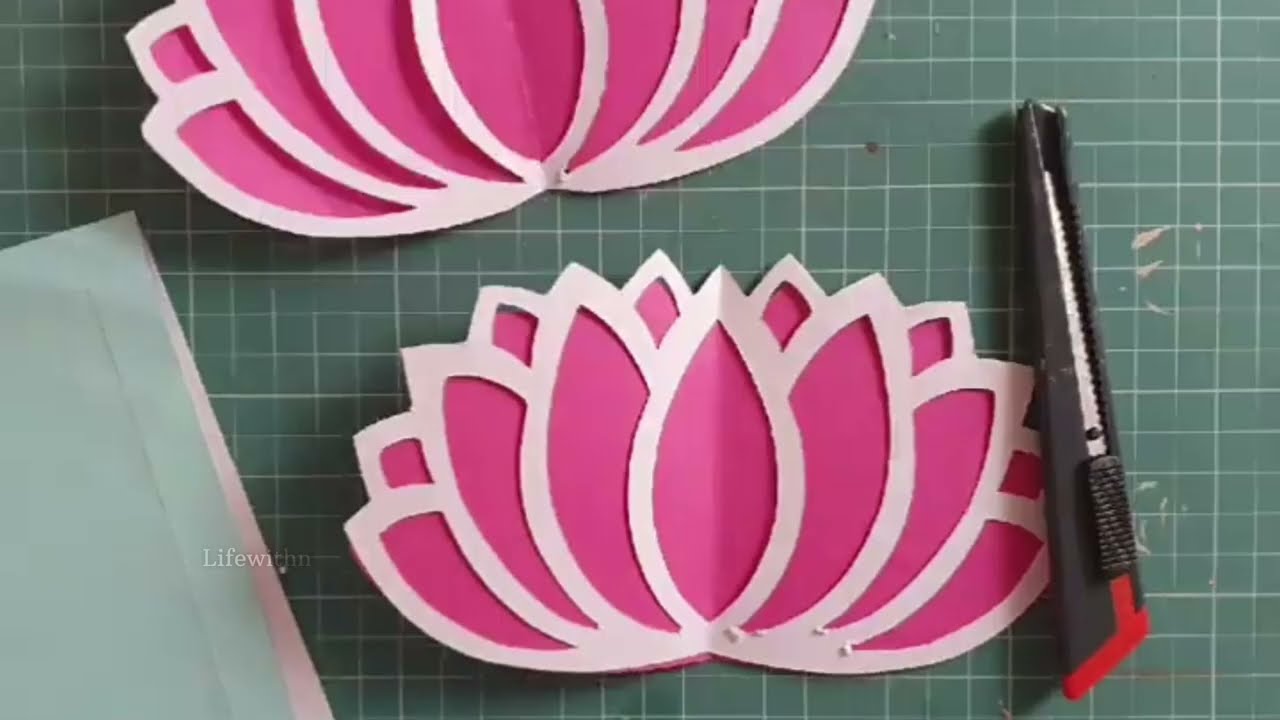 Easy Diwali decoration at home 🪷Lotus hanging decoration DIY