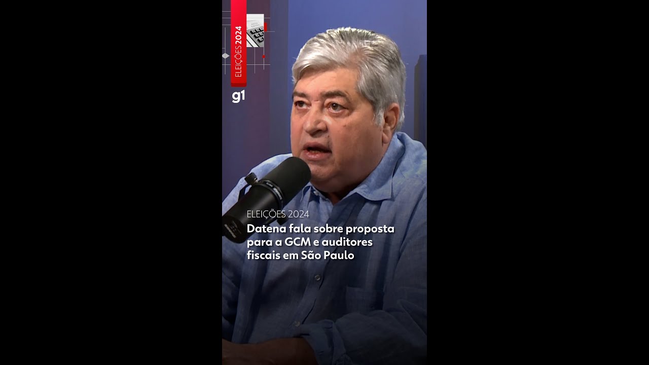 Datena responde pergunta sobre proposta para GCM e auditores fiscais em SP | #g1 #g1eleicoes2024