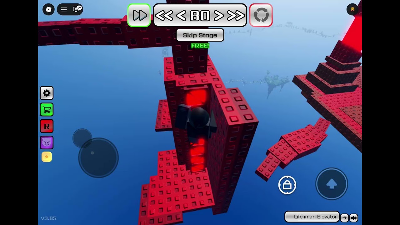 Doing parkour to level ￼100