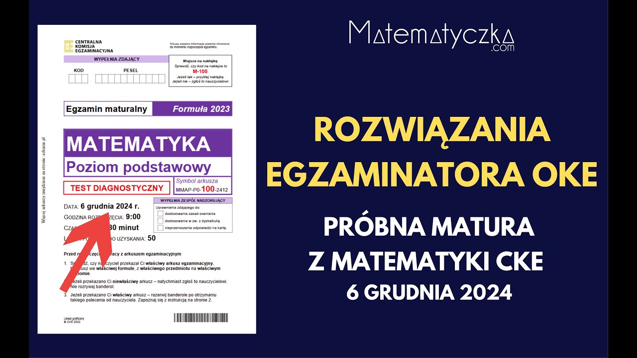 ✅MATURA PRÓBNA CKE grudzień 2024✅Rozwiązania od egzaminatora ✅MATEMATYKA