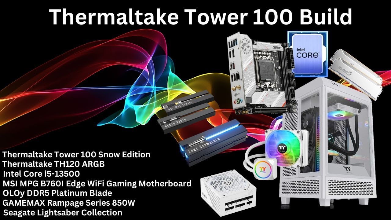 PART 1 - Thermaltake Tower 100 Snow Edition Computer Build