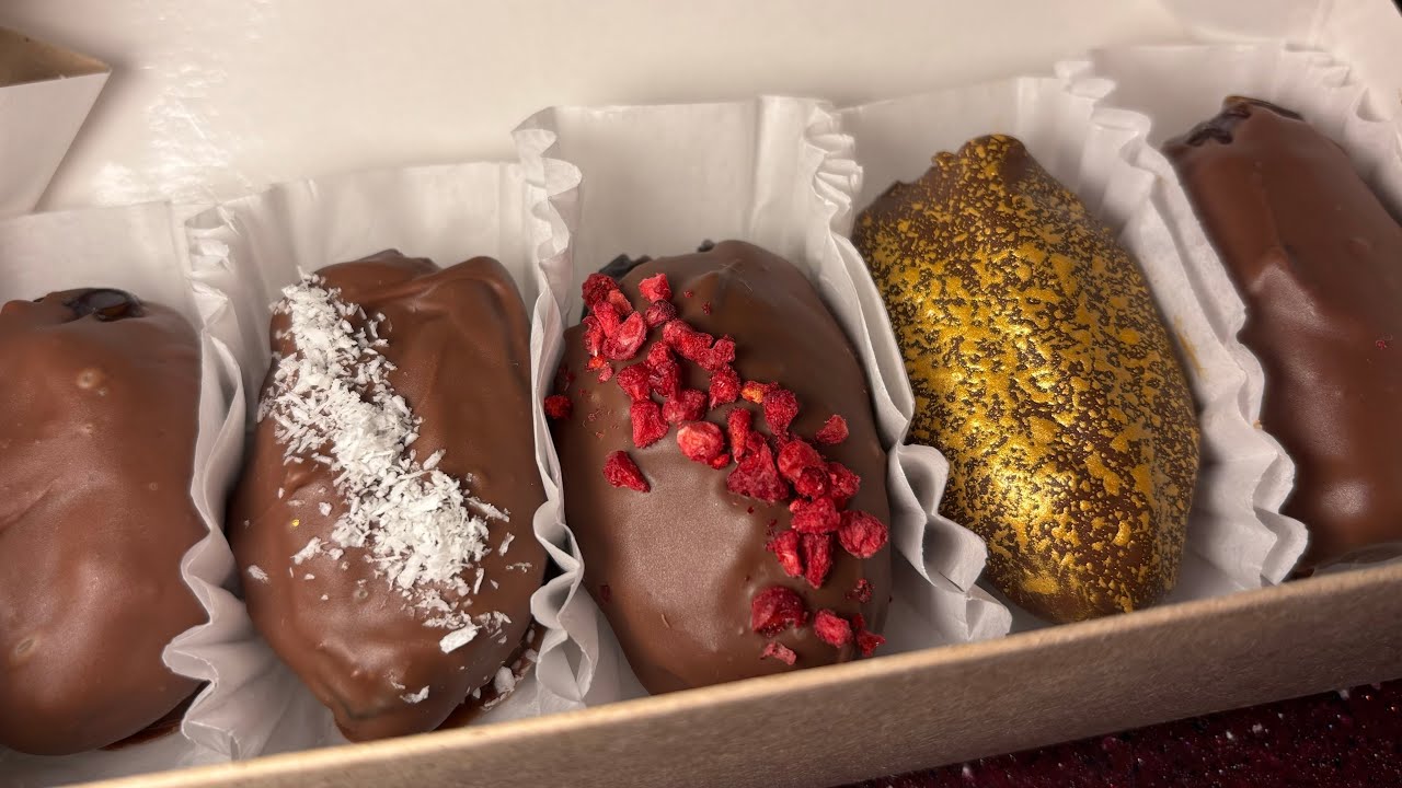 ŞOKOLADLI XURMA TOPLARI İftara Özəl hədiyyə!🎁ФИНИКИ В ШОКОЛАДЕ – Подарок для ифтара! CHOCOLATE DATES
