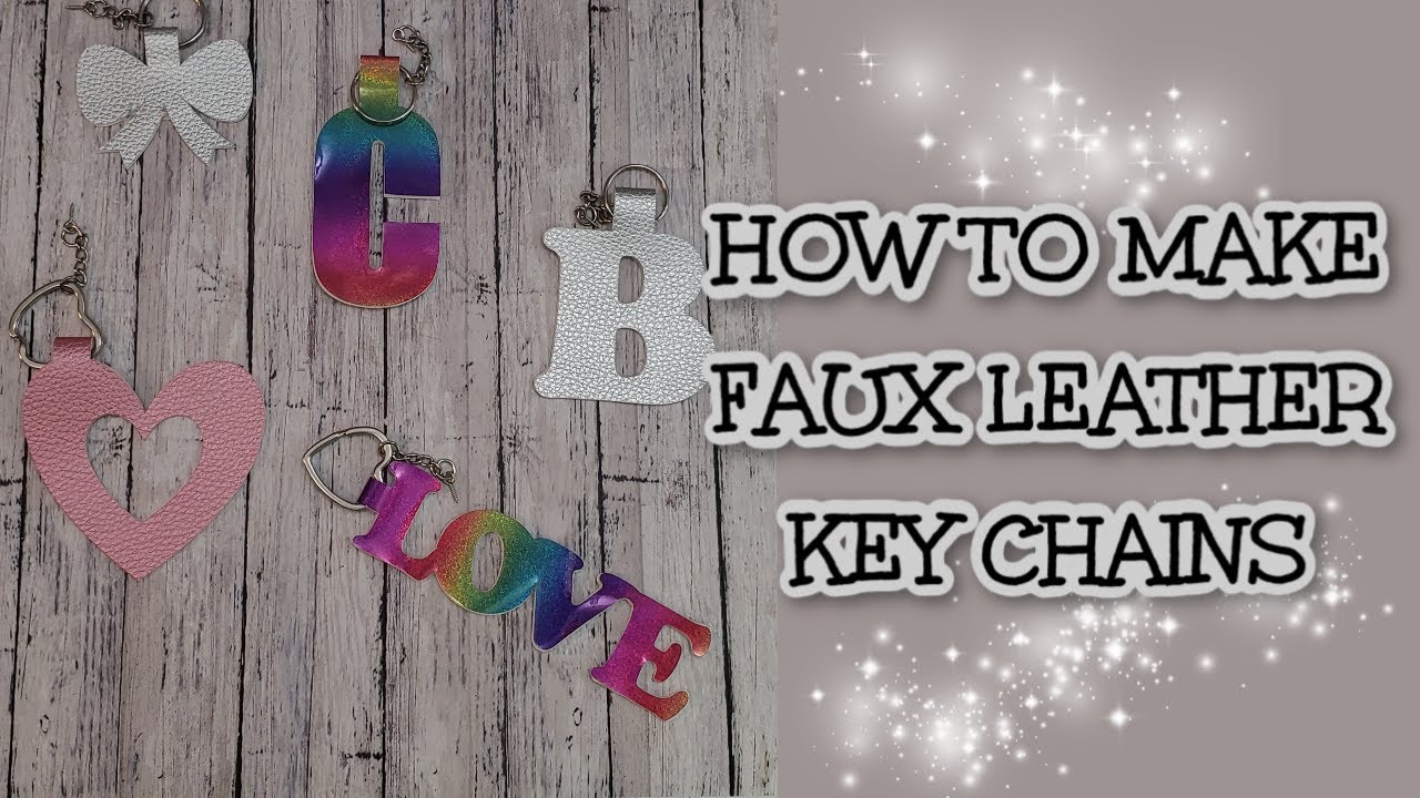 How to cut faux Leather with Cricut - Faux leather Key chains
