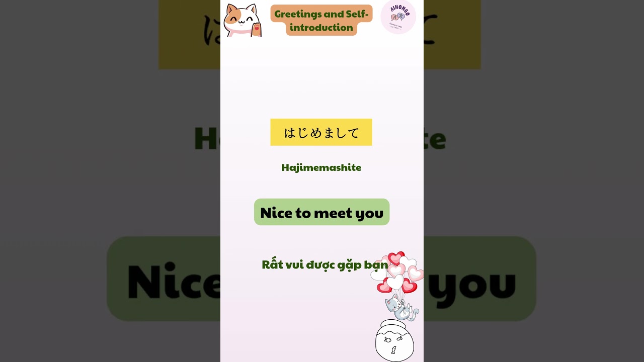 #LearnJapanese, #JapaneseGreetings, #SelfIntroduction, #JapaneseForBeginners,#JapanesePhrases