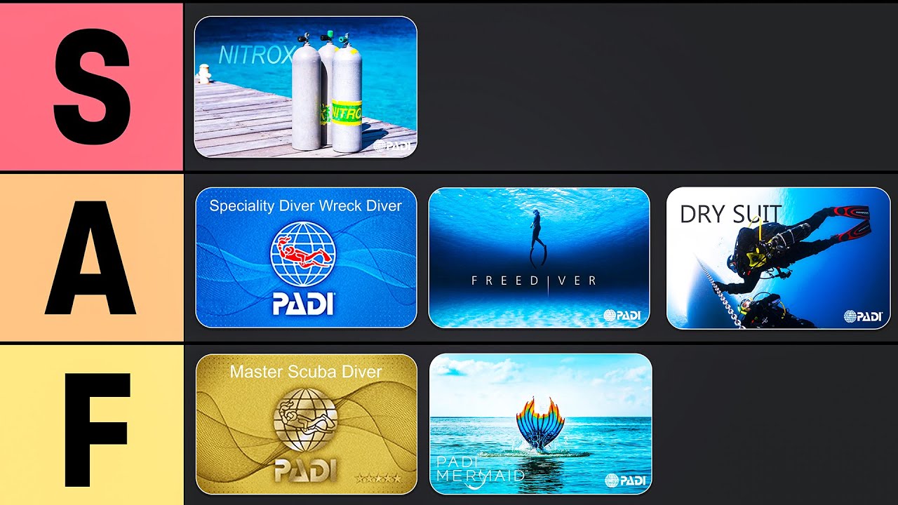 I Ranked *EVERY* PADI Specialty Certification (Tier List)