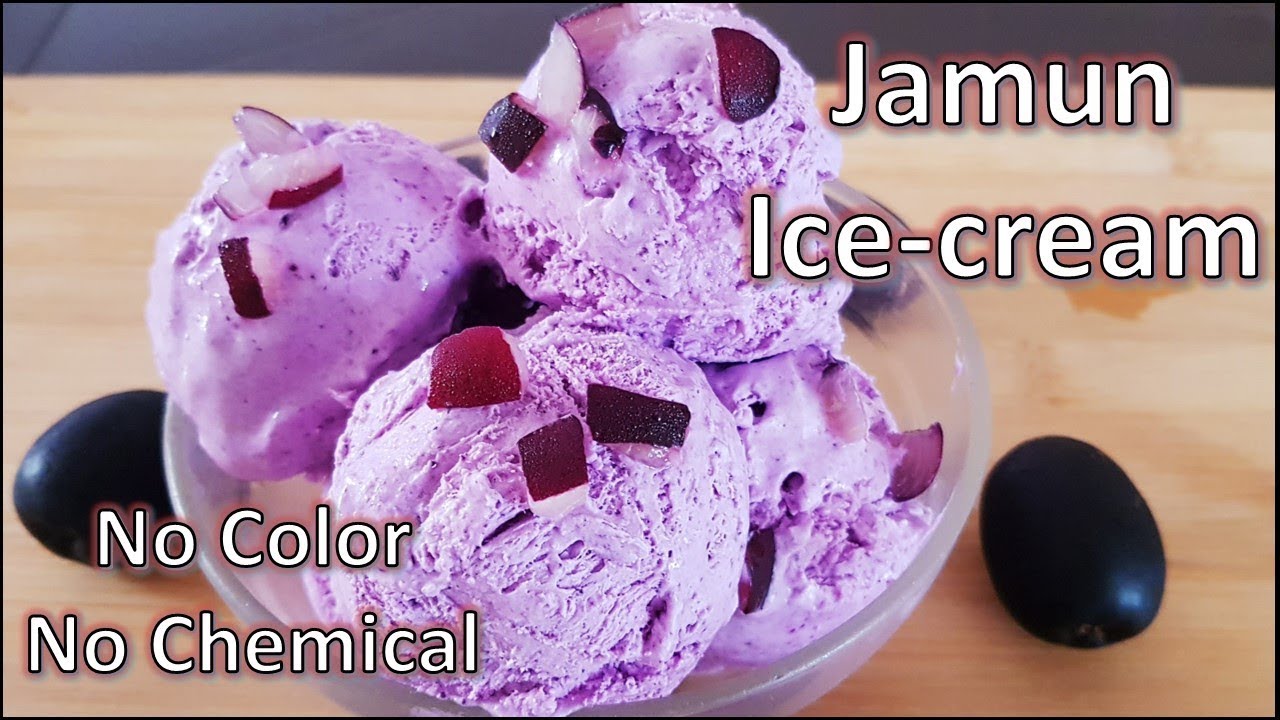 Jamun Icecream Recipe || Natural Jamun Fruit Ice cream Recipe || Fruit Icecream