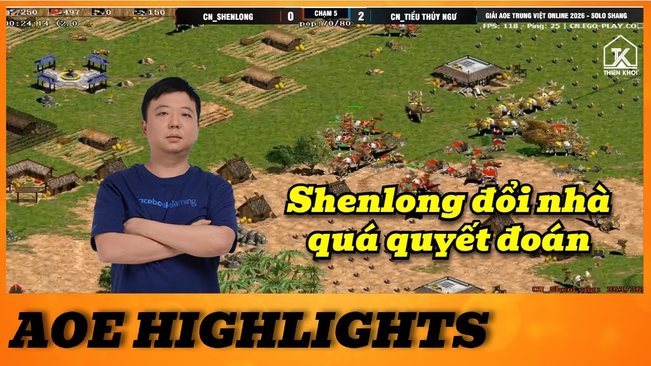 Thế nhà khó thủ Shenlong vơ tất tay quân đổi nhà quá quyết đoán hạ gục Tiểu Thuỷ Ngư !