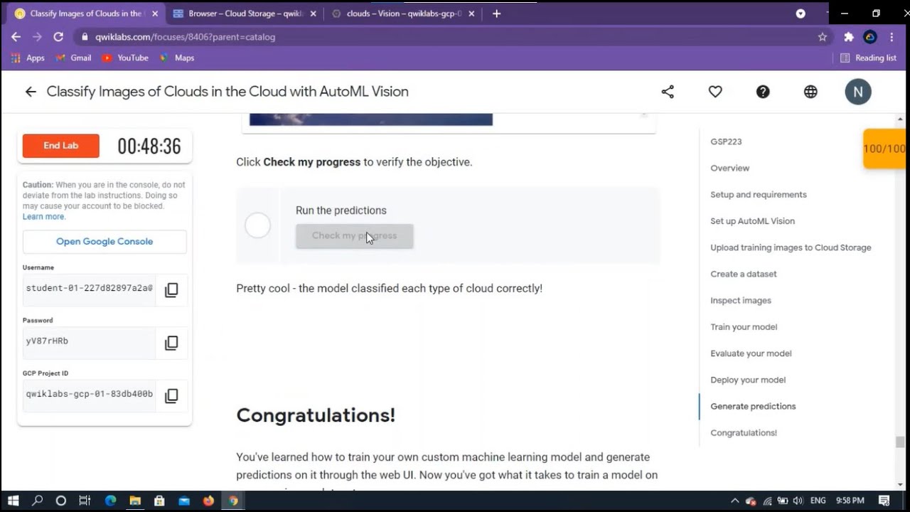 Qwiklab:Classify Images of Clouds in the Cloud with AutoML Vision[GSP223]