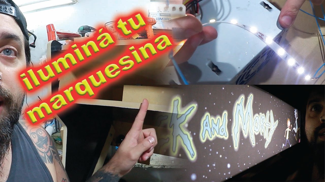 Como Iluminar Marquesina Arcade LED 💡 Tutorial Muy Fácil y Económico!