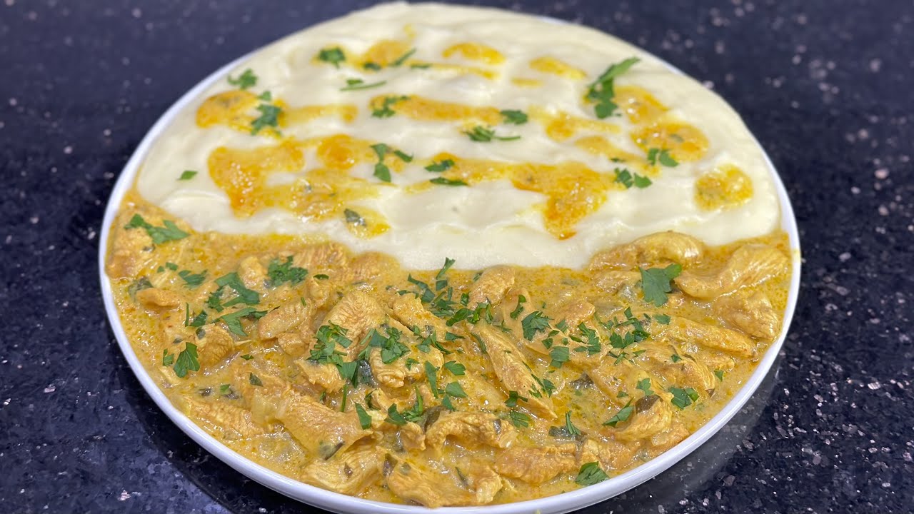 ولادك راح يلحسو الطباسا😋لابيري على طريقة المطاعم كريمية سهلة وبنينة مع صلصة الدجاج اللذيذة😍روعة
