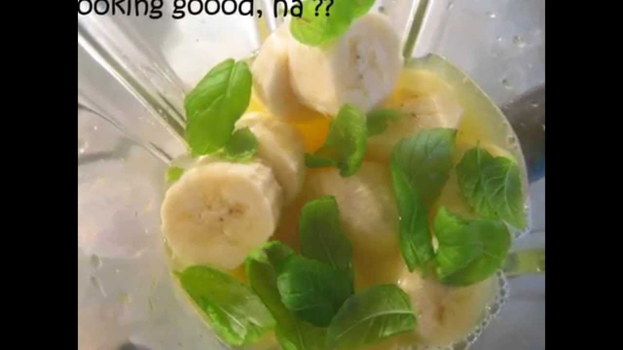 Banana Orange Lime Mint Smoothie