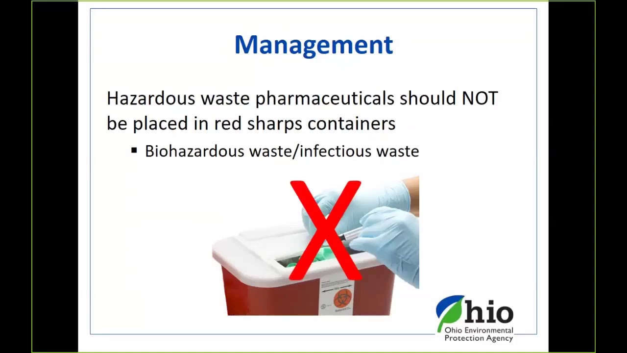 Hazardous Waste Pharmaceuticals Sewer Ban