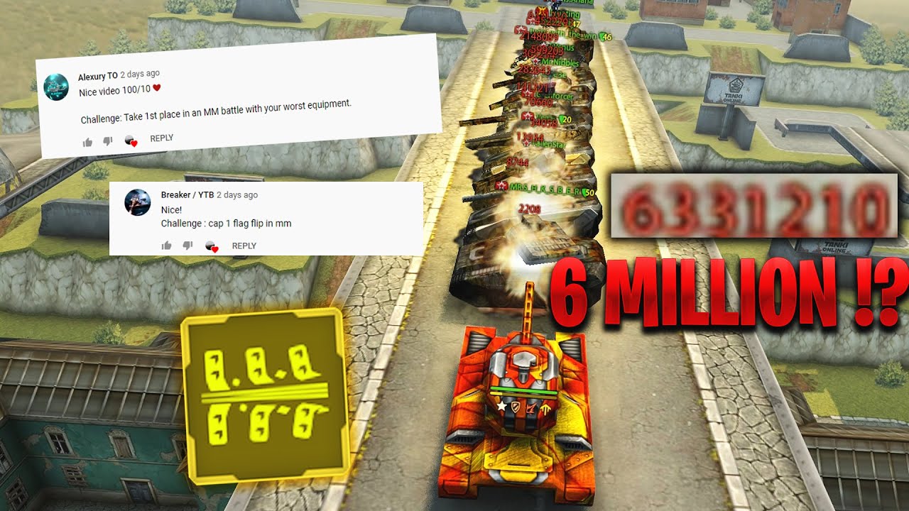 6 MILLION DAMAGE IN 1 SHOT?! Challenges Video #1 - Tanki Online