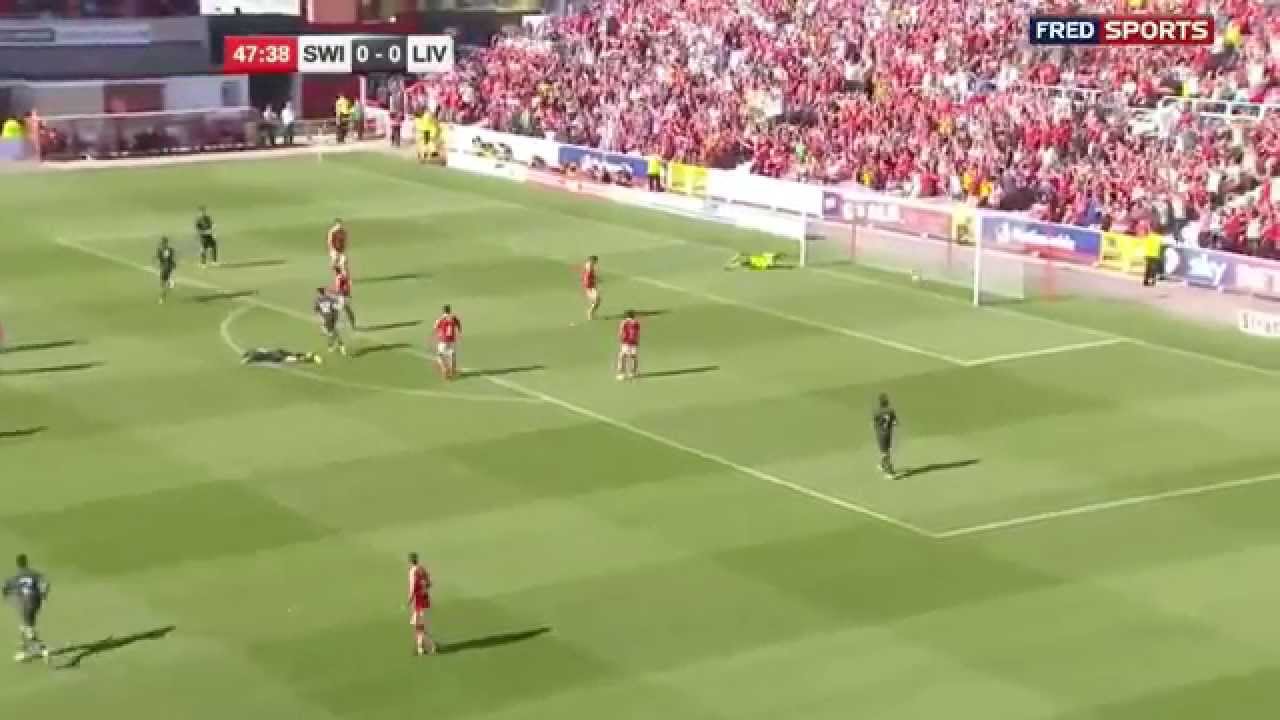 Christian Benteke Scores a Nasty long Volley In Liverpool Debut 2015