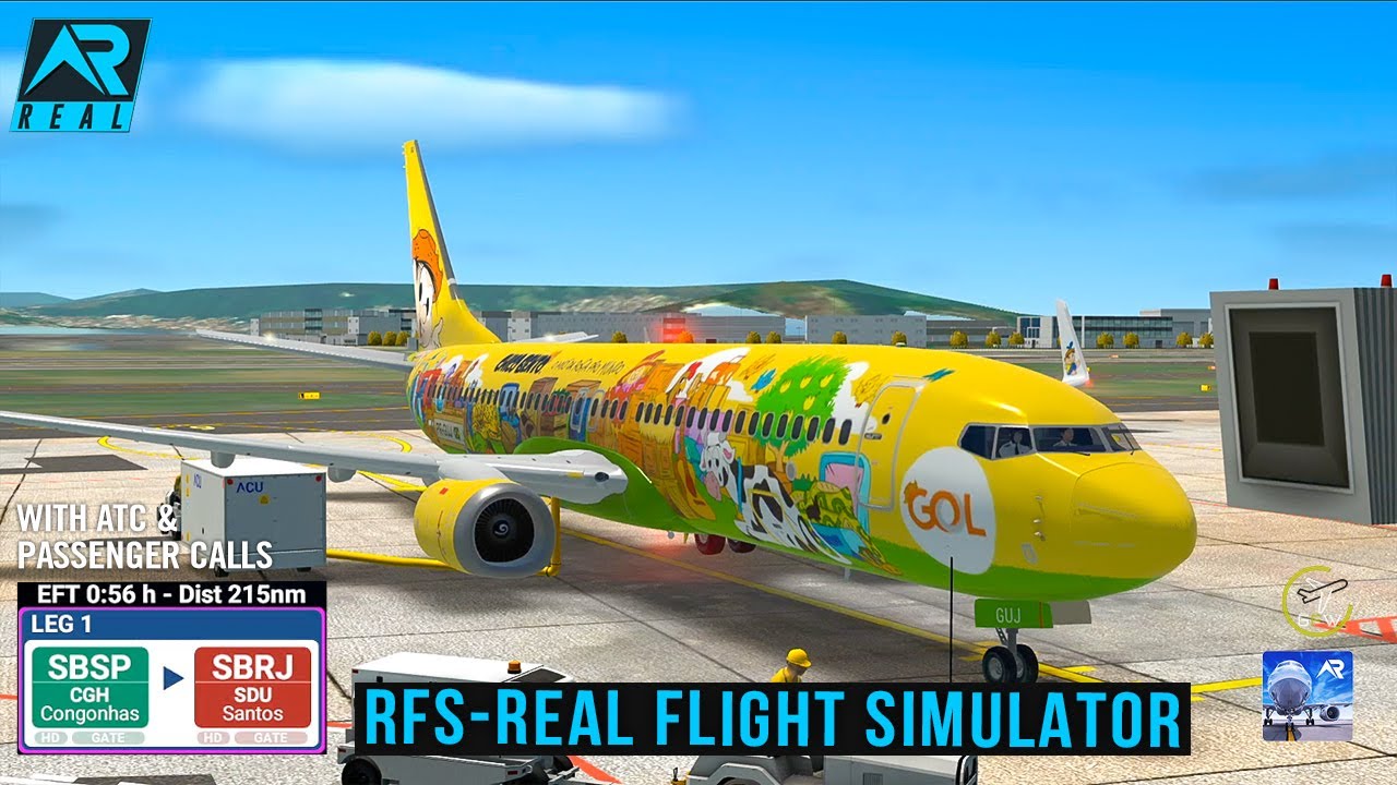RFS - Real Flight Simulator - São Paulo to Rio de Janeiro ||Full Flight||B737|GOL||FullHD||RealRoute