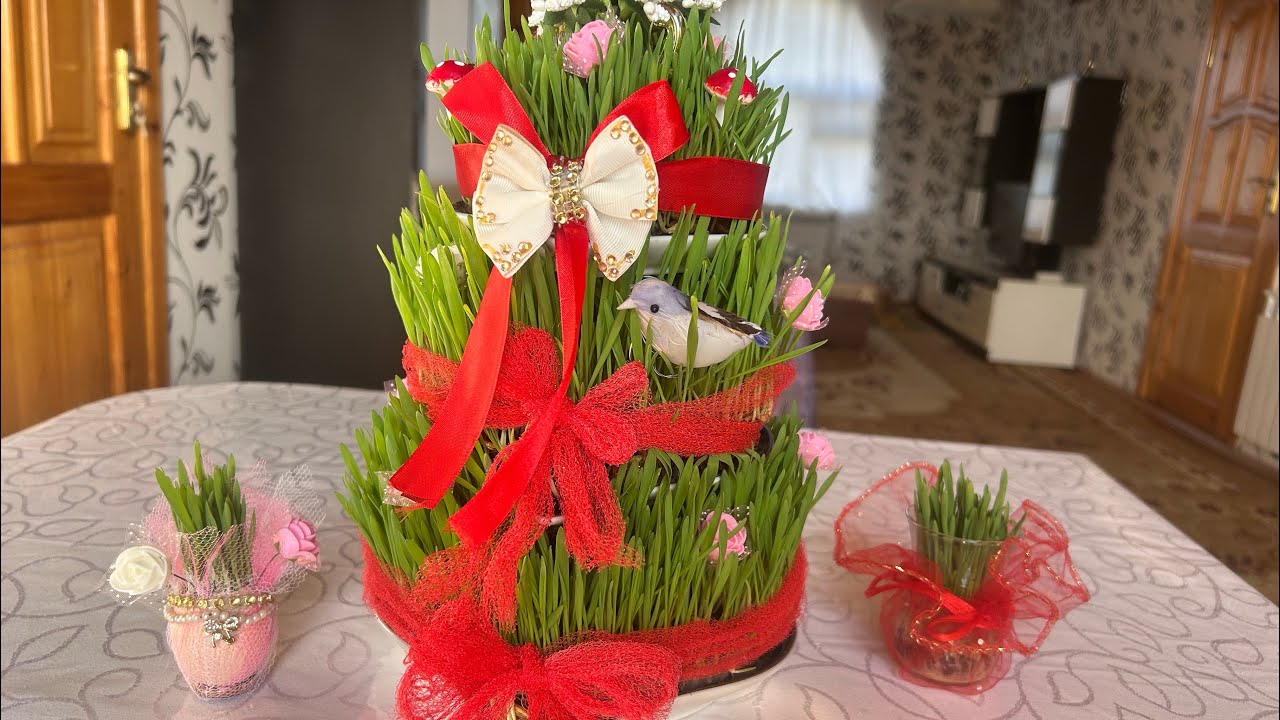 Səməni hazırlanması . Arpadan səməninin cücərdilməsi. Novruz Bayramı