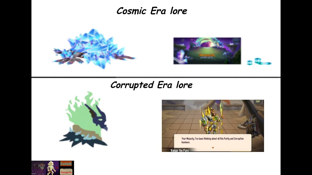 Cosmic Era lore vs Corrupted Era lore  ( a Monster Legends meme )