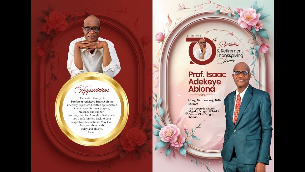 BIRTHDAY AND RETIREMENT THANKSGIVING SERVICE