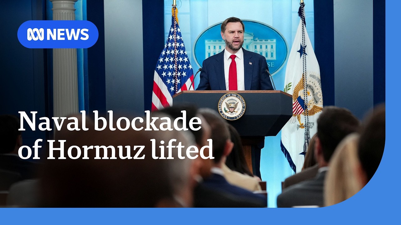 US lifts naval blockade of Strait of Hormuz, JD Vance sends warning to Israel | ABC NEWS
