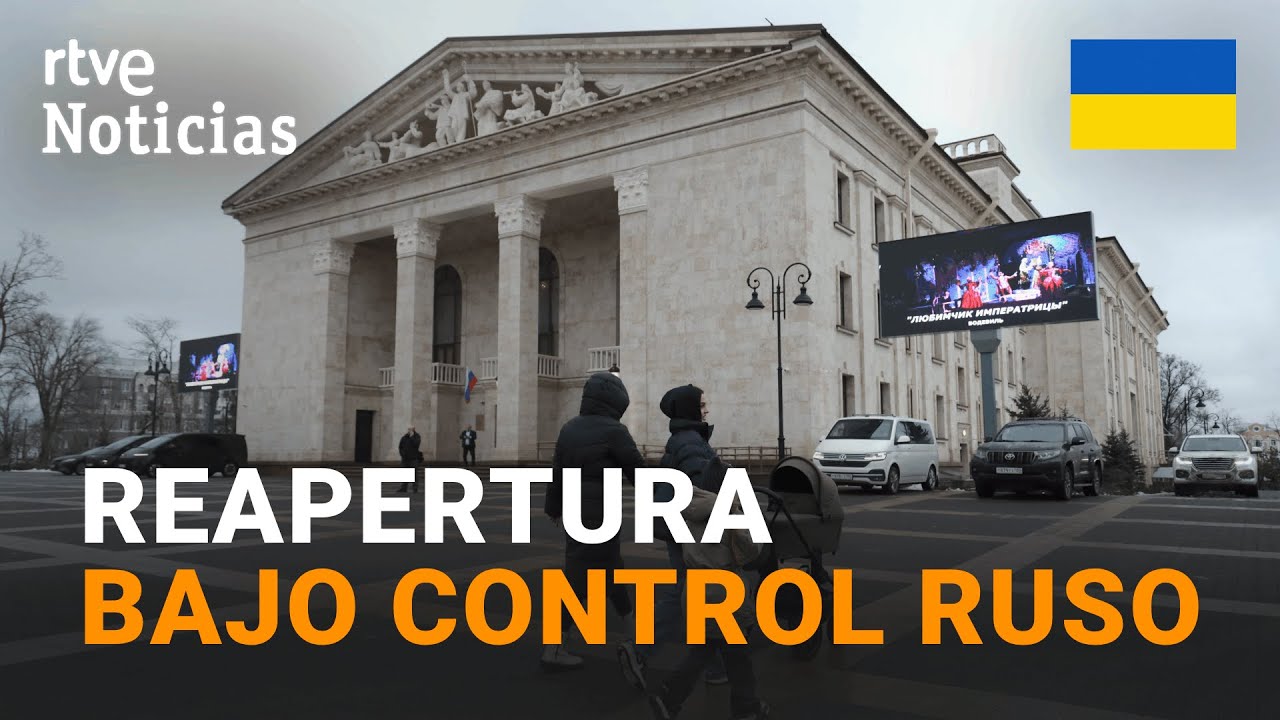 REABRE el TEATRO de MARIÚPOL, RECONSTRUIDO tras un BOMBARDEO RUSO con 300 CIVILES MUERTOS en 2022
